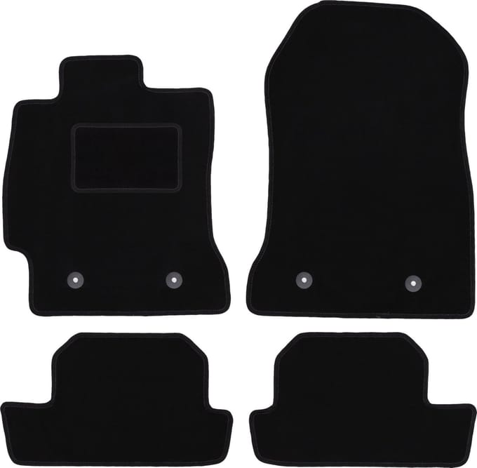 Zwarte velours vloermatten voor: Subaru BRZ coupé (2011-)