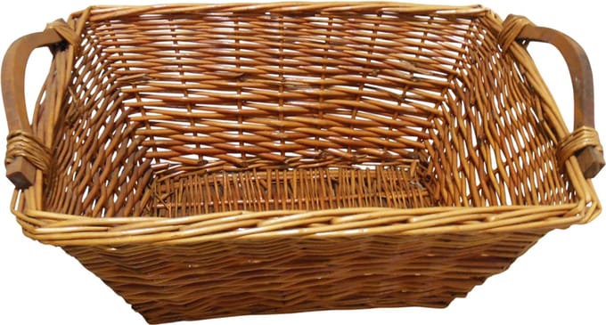 Rieten opbergmand 55x38x24 cm