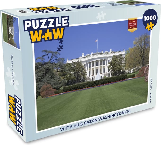 Puzzel Witte Huis gazon Washington DC - Legpuzzel - Puzzel 1000 stukjes volwassenen