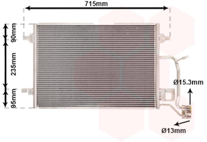 Van Wezel - LUCHTCONDENSATOR VOOR AUDI A4 B5 1994-1998 4B0260403S