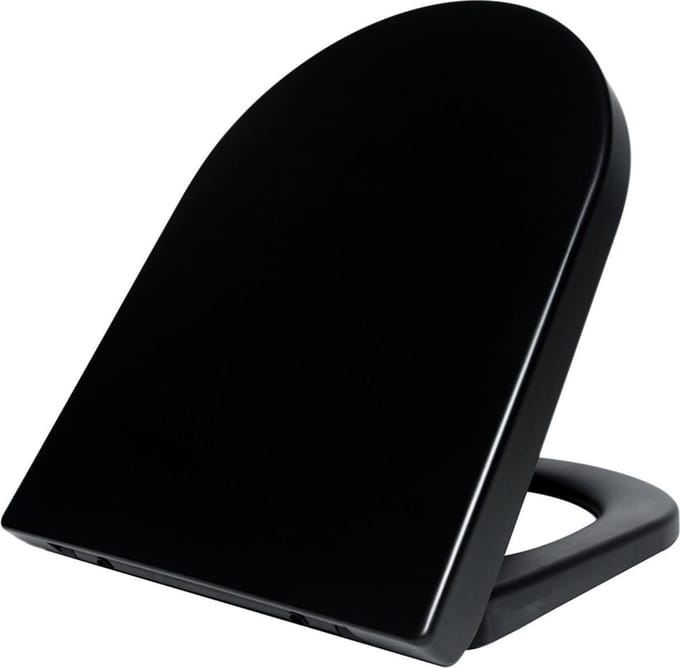 Wiesbaden Vesta Toiletzitting Softclose en Quick Release 52 cm - Mat Zwart