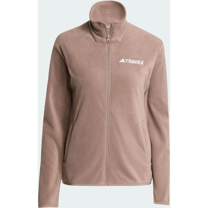 adidas TERREX Multi Essentials Fleece Jack met Lange Ritssluiting - Dames - Bruin