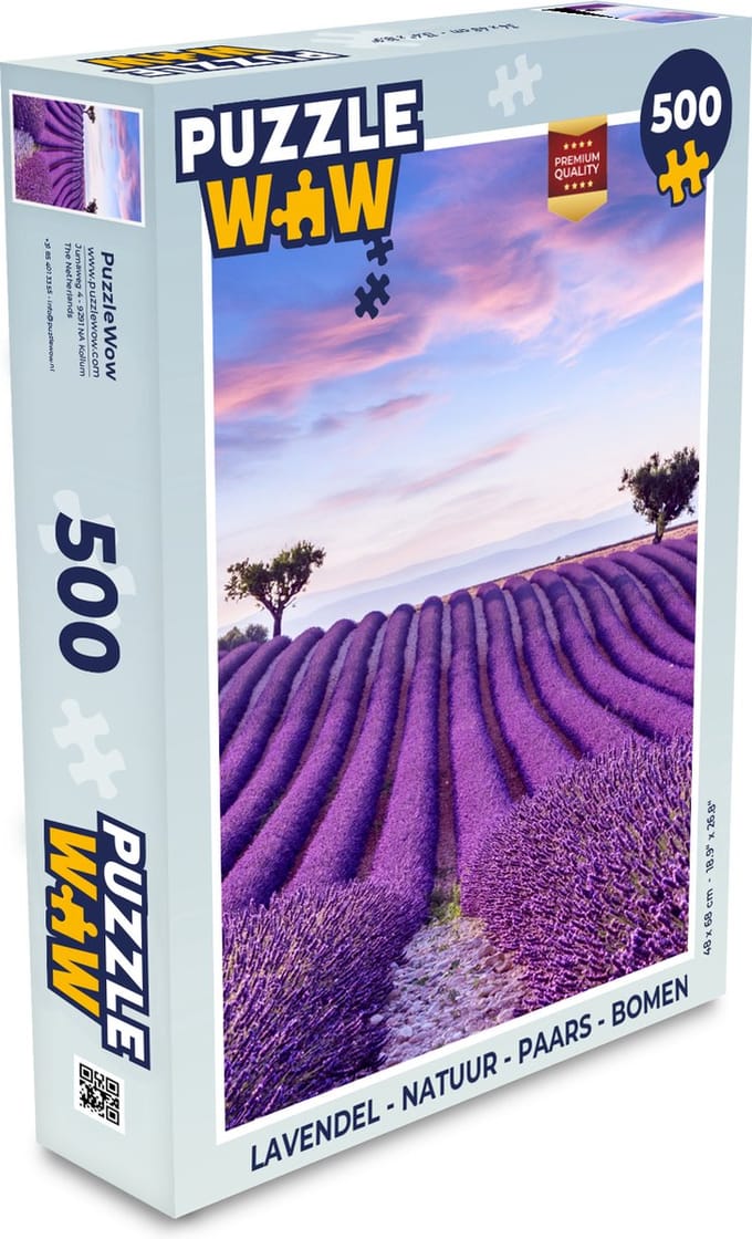 Puzzel Lavendel - Natuur - Paars - Bomen - Bloemen - Legpuzzel - Puzzel 500 stukjes