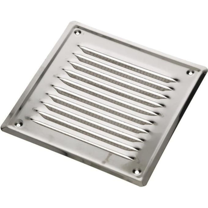 KOTARBAU Vierkant ventilatierooster - Roestvrij staal - 16,5x16,5 cm
