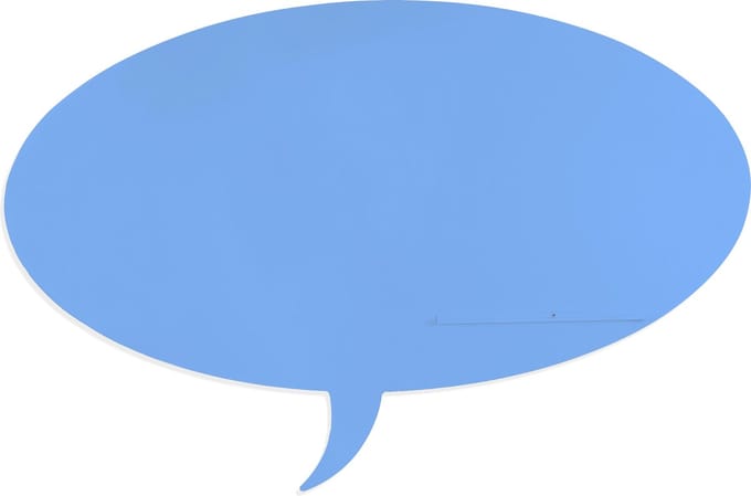 Rocada whiteboard - Skinshape - Talk - 100x150cm - blauw gelakt