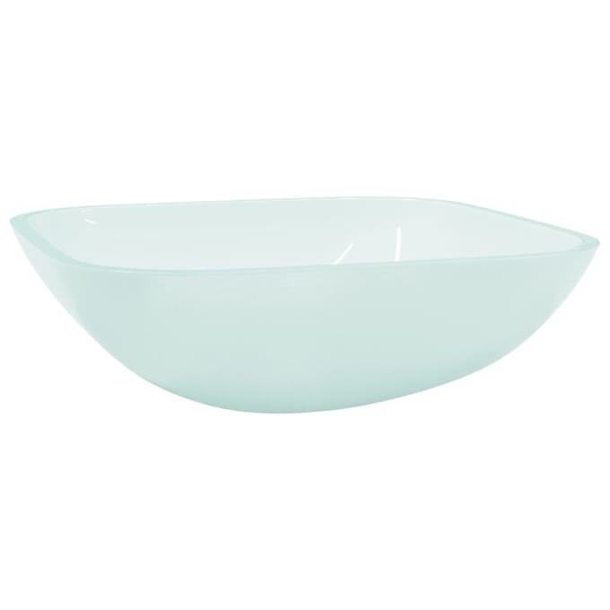 vidaXL - Wasbak - 42x42x14 - cm - glas - mat