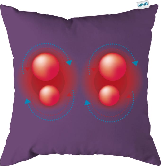 Comfy | massagekussen | paars | massage apparaat met infrarood warmtefunctie | adapter voor auto
