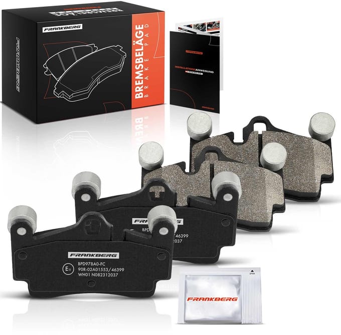 Frankberg 4x remblokken achteras voor VW Touareg 25L Audi