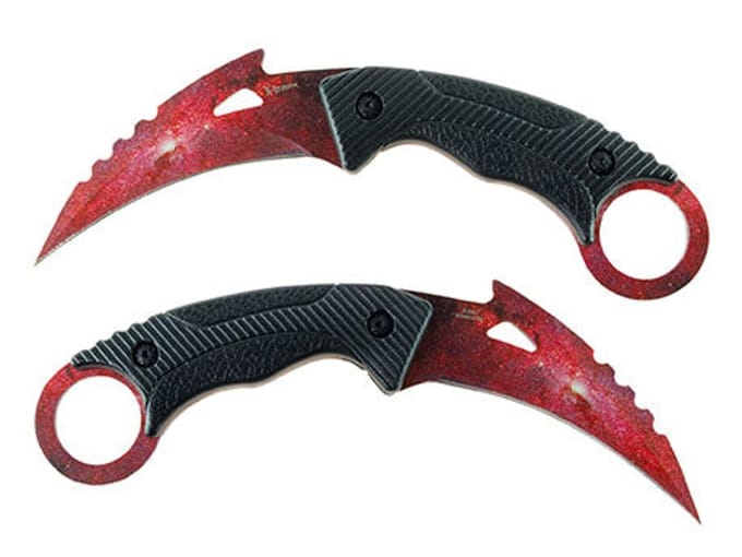 X-treme fixed karambit fire red