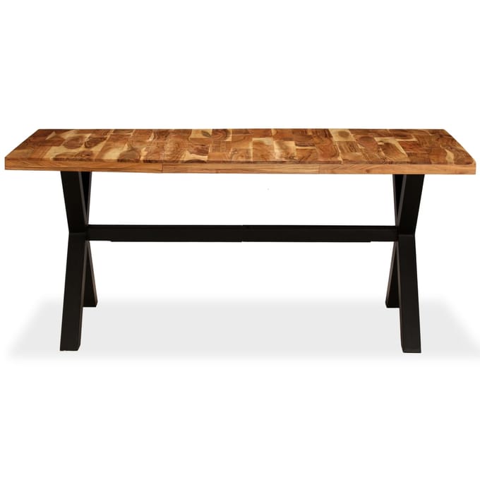 vidaXL - Eettafel - 180x90x76 - cm - massief - acacia- - en - mangohout