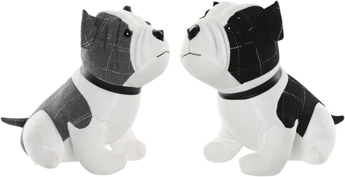Item Deurstoppers Hond - set - zwart/grijs - polyester -29 x 18 x 26cm