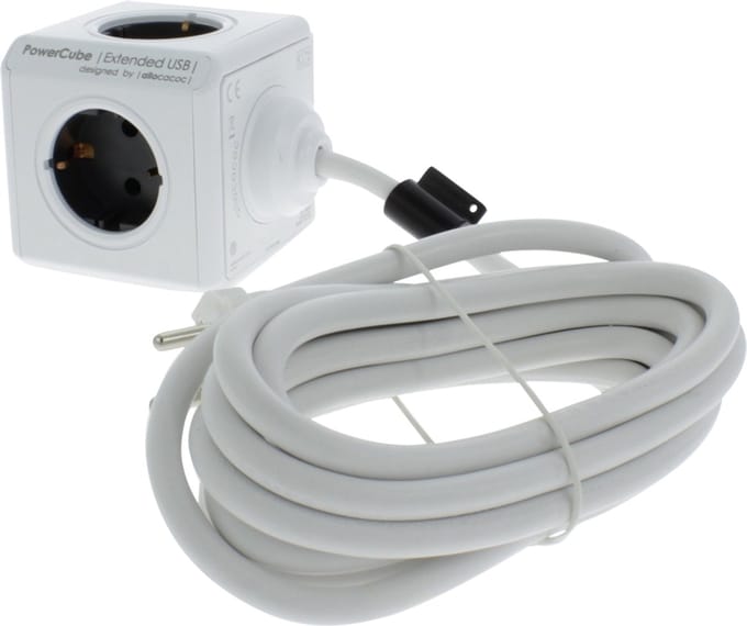 DesignNest PowerCube Extended - USB - Schuko