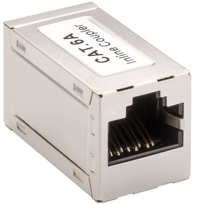 Goobay RJ45 modulaire koppeling, CAT 6 A, 2 x RJ45-bus (8P8C)