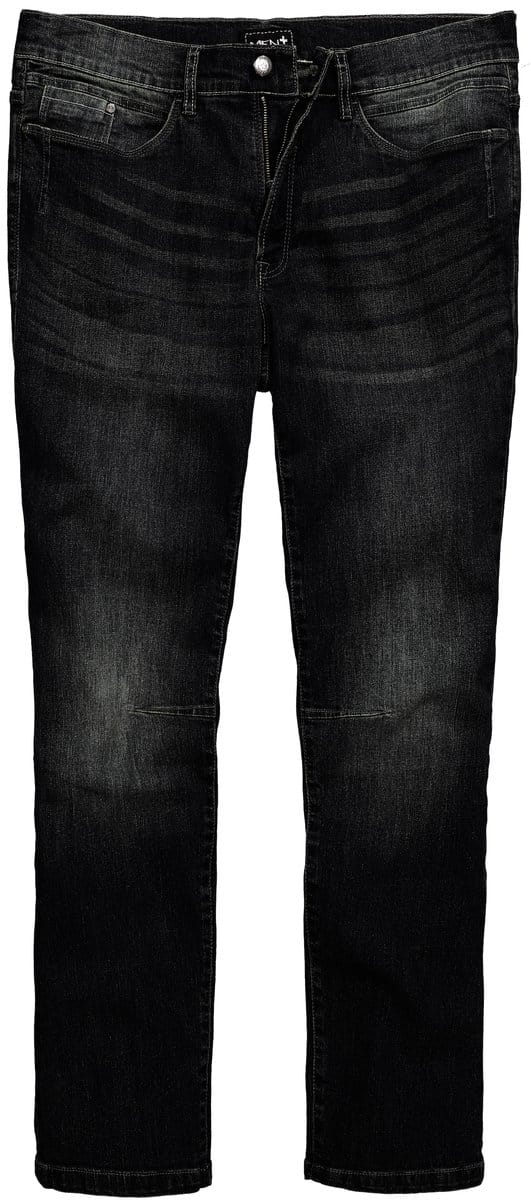 Men Plus - Heren - Jeans denim Straight Fit 5-pocket - Zwart - Maat 68