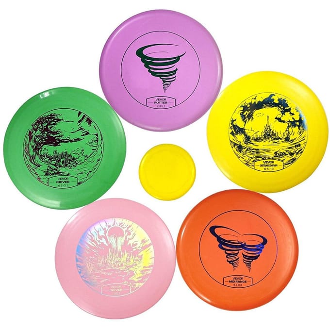 Disc Golf Set, 5 STUKS Beginners Vliegende Schijven, Disc Golf Startset voor Volledige Lichaamskrachttraining, met Putter, Mid-Range, Driver, Mini Marker, PDGA
