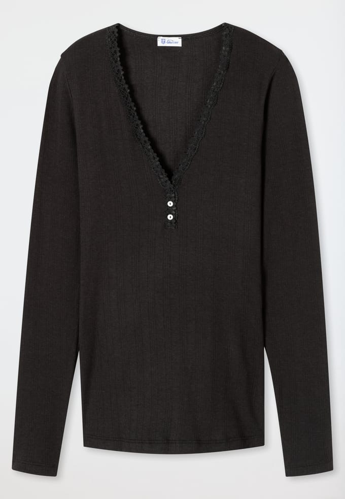 Zwart shirt met lange mouwen - Revival Agathe 38