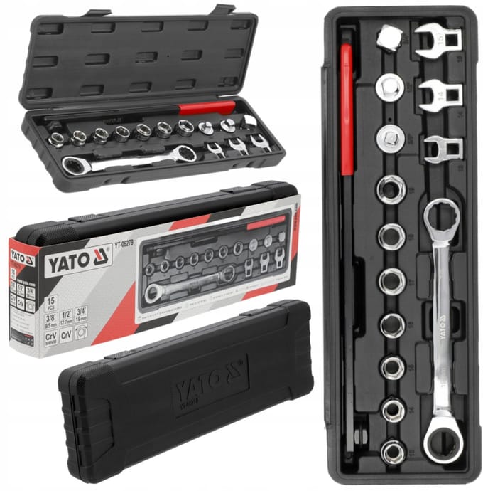 Yato YT-06279 15-delige Multiriem Sleutelset