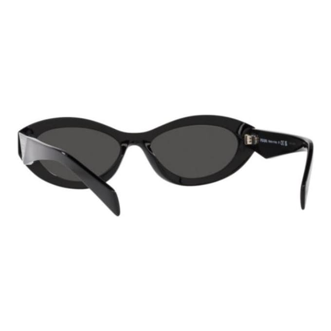 Prada Zijbrief Decoratie Onregelmatige Vorm Zonnebril Dames zonnebril Zwart PR26ZS16K08Z Basic Packaging-Eyeglass Case+Box,55