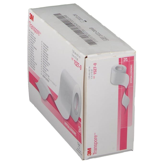 3M Transpore hechtpleister 1,25 cm x 9,1 m 24 stuks