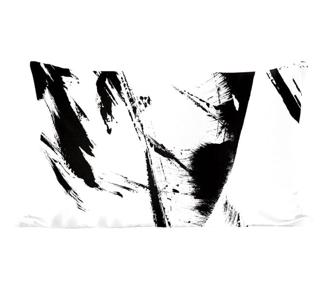 Sierkussens - Kussentjes Woonkamer - 60x40 cm - Verf - Zwart - Abstract