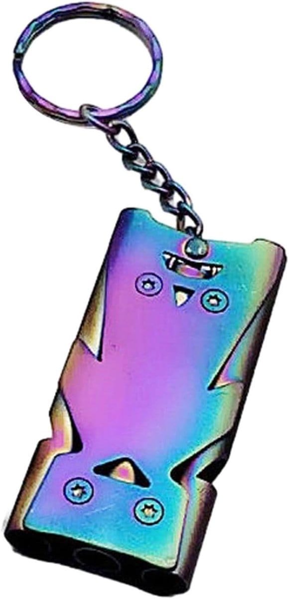 Survival Fluitje - Veiligheidsfluitje Sleutelhanger - Buitenactiviteiten Veiligheid - Drievoudig Buisontwerp - 150 Decibel - Multicolor
