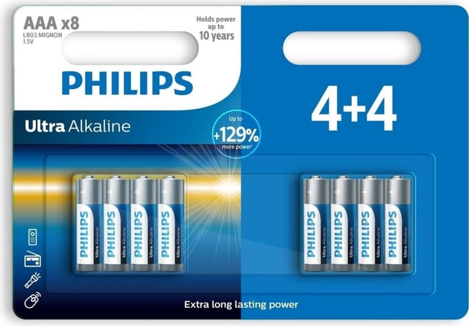 Philips Ultra Alkaline AAA/LR03 blister 4+4