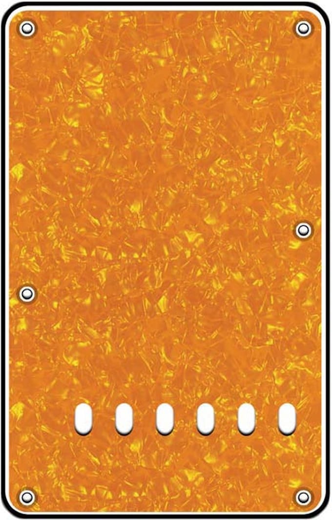 Boston BP-313-PY back plate, string spacing 11,2mm, 3 ply, standard Stallion, 86x138mm, pearl yellow