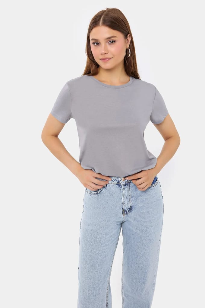 Basis Ronde Hals Korte Mouwen T-Shirt