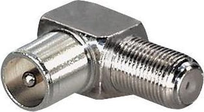 Goobay Coax (m) - F-connector (v) adapter - haaks