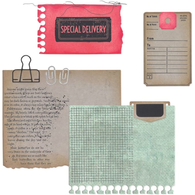 Sizzix Framelits Ponssjabloon en Clear Stamps "Creative Combos by 49 & Market"