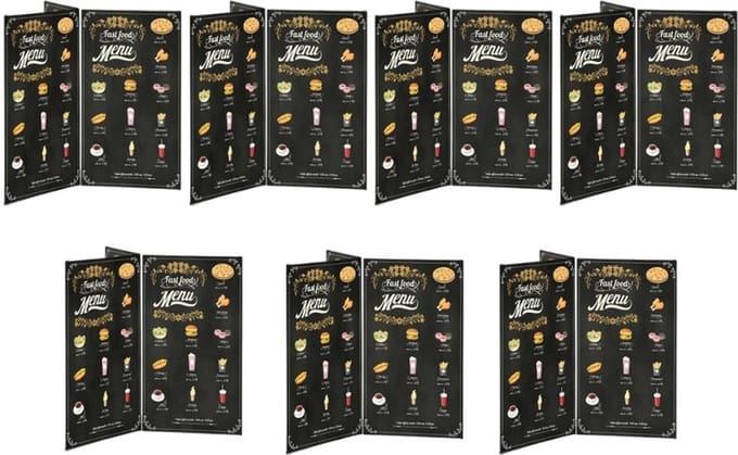 7pack Menukaarthouder Ster A5 formaat staand | Menuhouder acryl | standaard acryl | kaarthouder | menustandaard | Folderstandaard