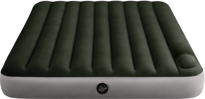 Intex Queen Dura-Beam Downy Luchtbed met ingebouwde voetpomp - 203x152x25cm