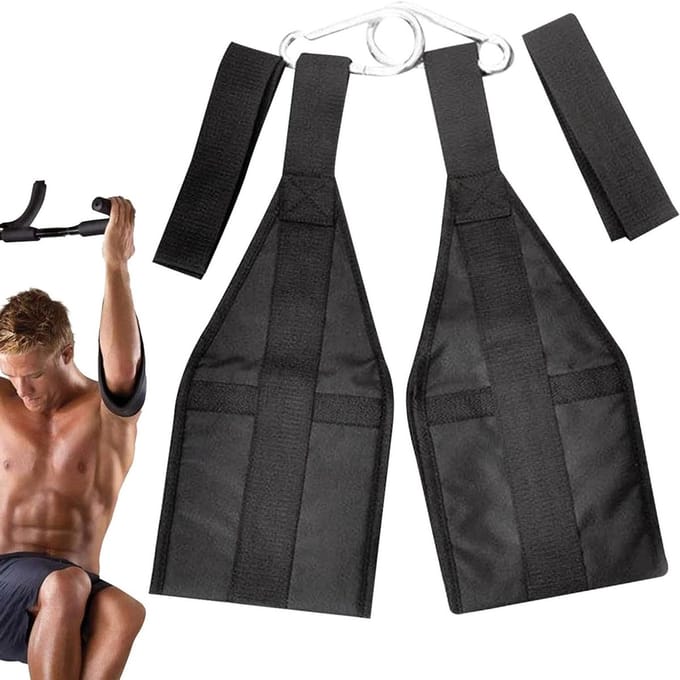 Buikspier Banden - Fitness Support - Core Training - Verstelbare Armsteunen - 1 Set - Zwart