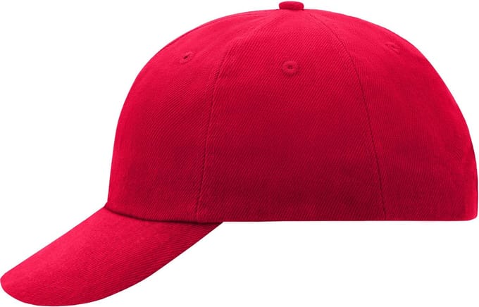 Rode baseballcap - 6 panels pet - 100% katoen met klip sluiting - volwassenen