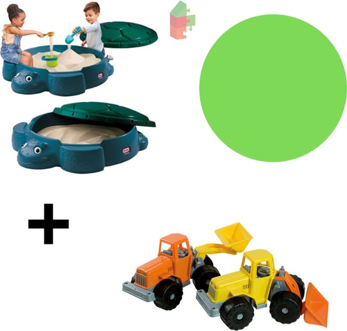 Little Tikes Go Green Zandbak schildpad + Androni shovel