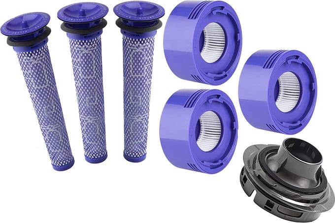 XXL Set HEPA Pre- & Post Filter geschikt voor Dyson V7, V8 - inclusief Cover cap voor Dyson V7/V8 - Promessa-Solutions.