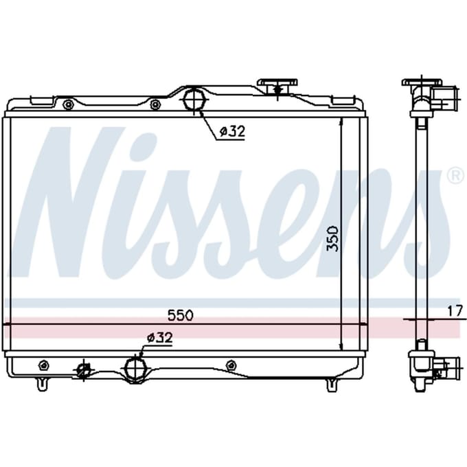 Radiator, motorkoeling NISSENS 64839