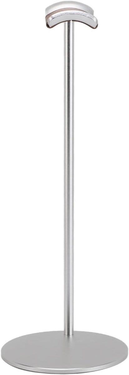 Koptelefoonstandaard - Hoofdtelefoonhouder - Bureau Organisatie - Aluminium Constructie - 10 cm Basis - Zilver