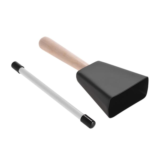 Professionele metalen koebel met houten handvat, slaginstrument black
