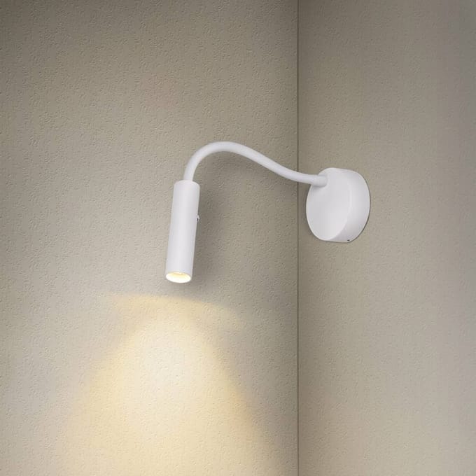 SLV Karpo Goose LED wandlamp, dimbaar, wit