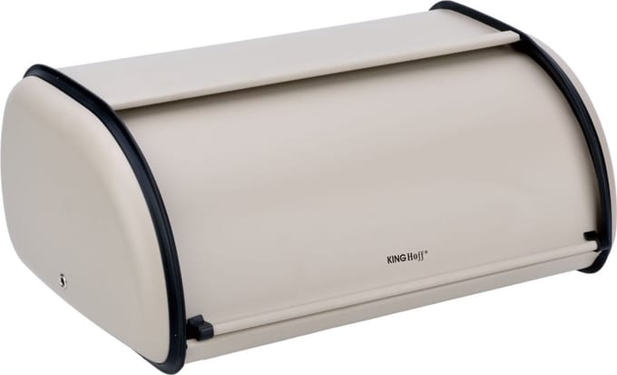 Kinghoff 1754 - Kleine Broodtrommel - RVS - Creme - Retro - 36x24x15 cm