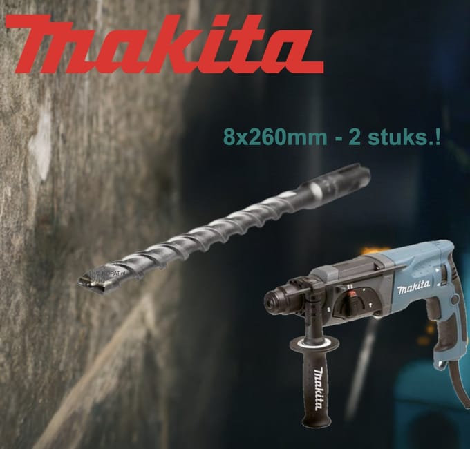 Makita - B2S Betonboor 8x260mm SDS-PLUS - 2 stuks