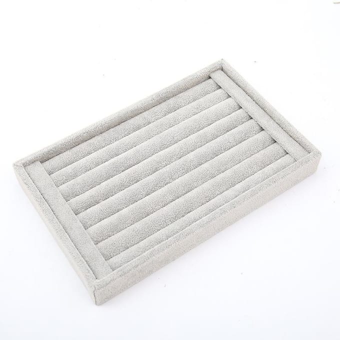 Fluwelen sieraden opberglade Ring oorbellen display box Broche handgemaakte classificatie organizer Exquise lade case