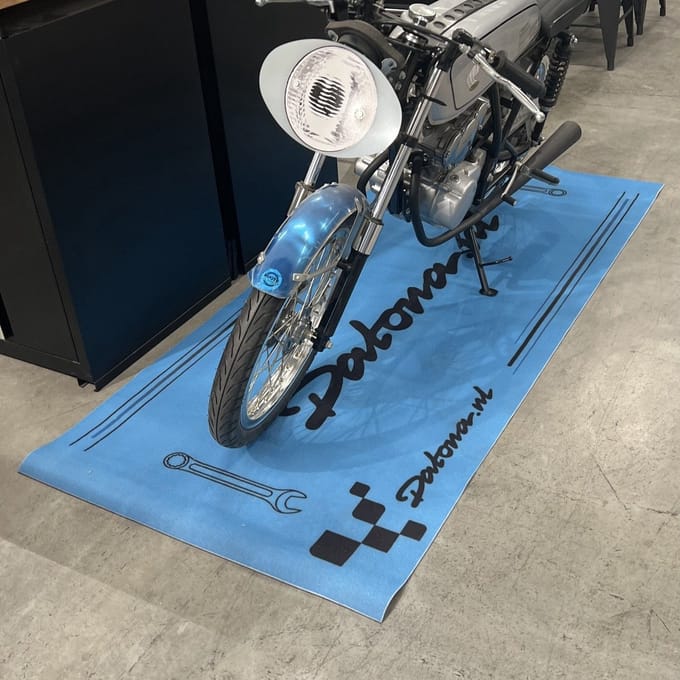 Datona® Milieumat voor motoren (200 x 90 cm) - Blauw
