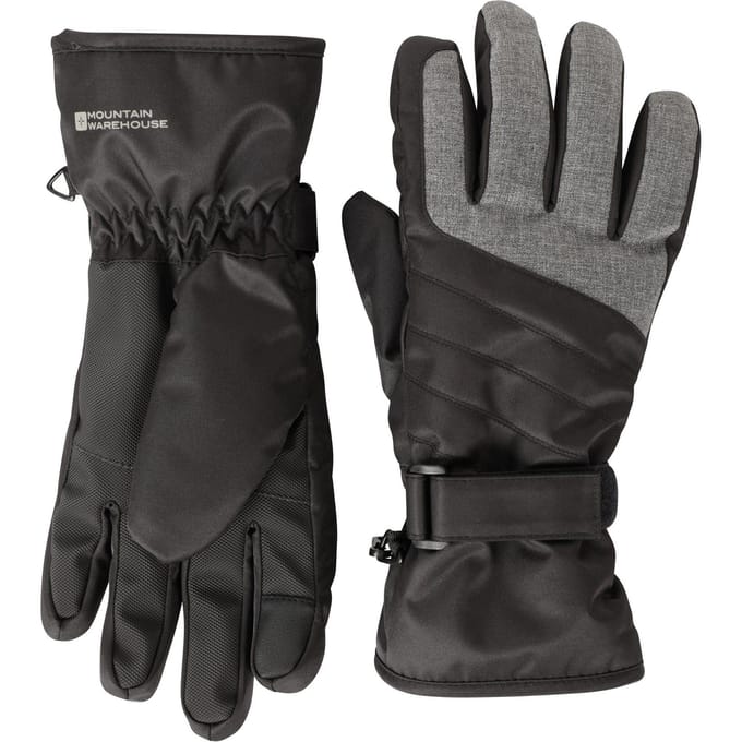 Mountain Warehouse Dames/Dames Glide Waterdichte Skihandschoenen (Jet Zwart)