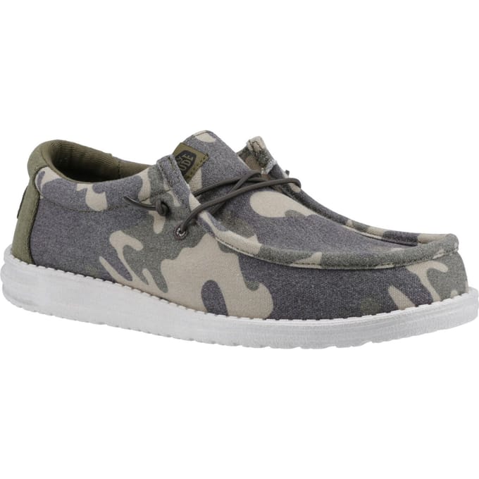 HEYDUDE Wally gewassen camo polyester bootschoenen voor heren