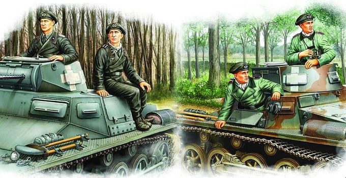 HobbyBoss Modelbouwpakket Militaire voertuigen - 84419 German Panzer Crew Set Plastic - 1:35 - Modelbouw