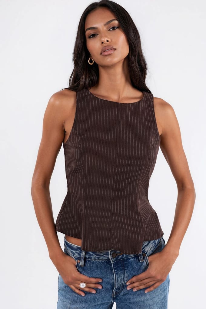 Mouwloze Peplum Top