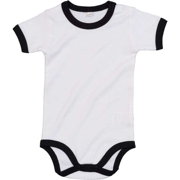 Babybugz Baby Ringer Body (Wit/zwart)