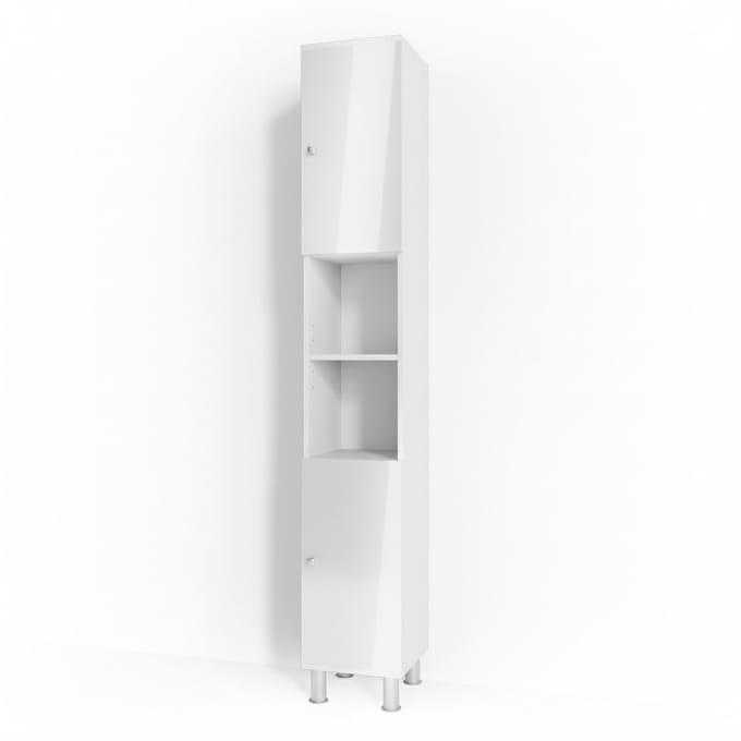 Vicco Fynn Badkamerkast – 30 x 190 cm Wit Hoogglans